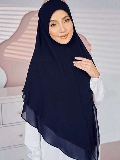 The Double-Layer Chiffon Instant Hijab – Effortless Elegance in Seconds