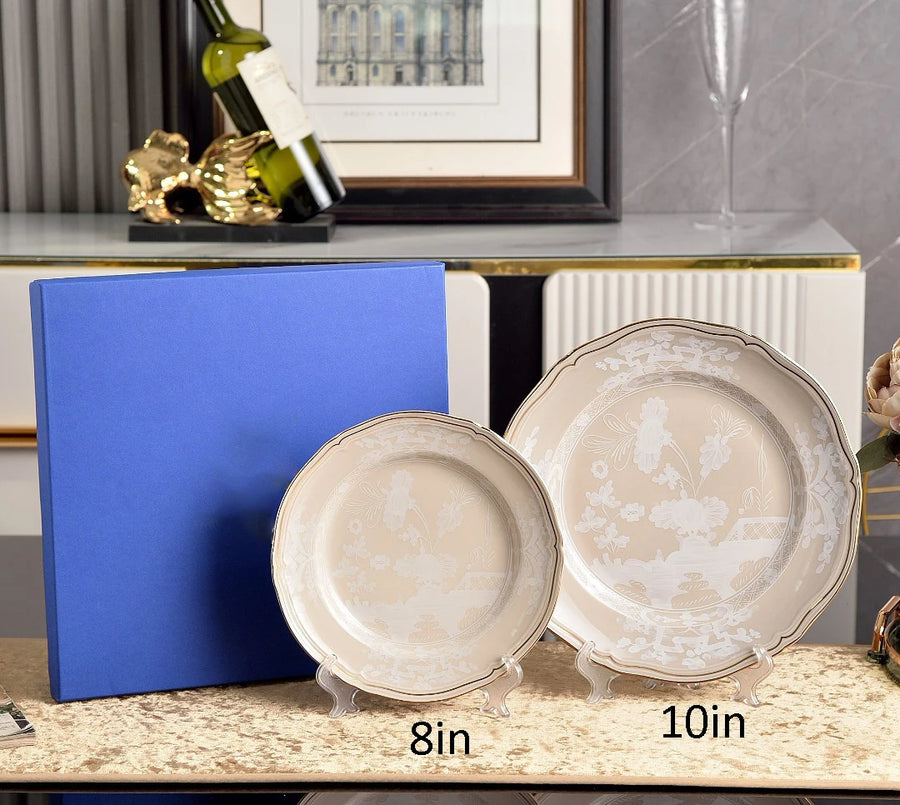 Oriental Bloom – High-End Ceramic Coffee Cup Set with Gift Box