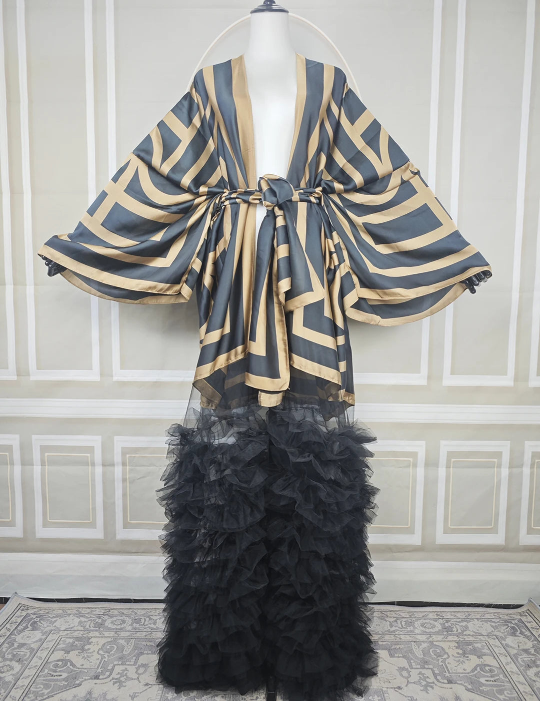 Ramadan Rose – Lace Kimono Kaftan for the American Muslim Woman
