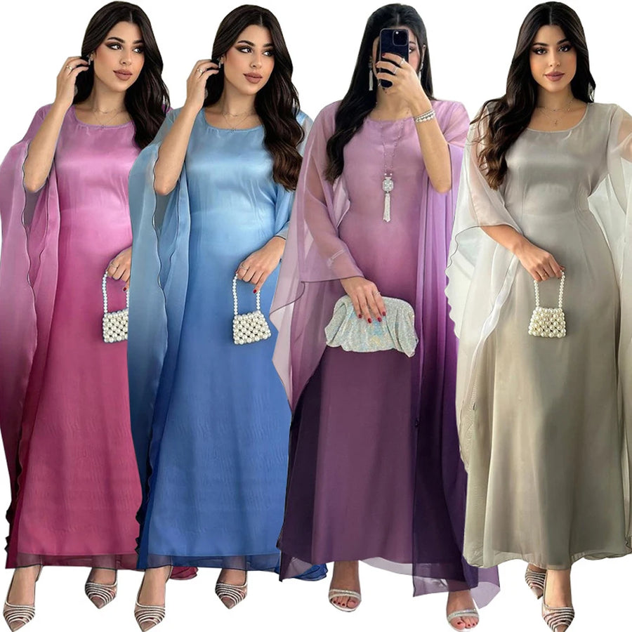 The Batwing Party Kaftan – O-Neck Abaya for the Muslim Woman in America