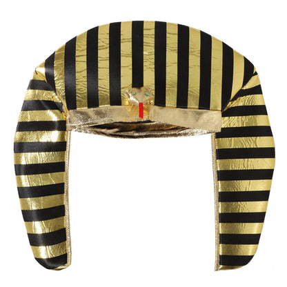 Pharaoh & Cleopatra Luxury Cosplay Set – Gold Trim Egyptian King & Goddess Costume