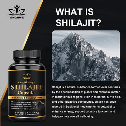 NAD+Resveratrol-Supports Cellular Energy, Brain, Healthy Aging,Shilajit for High Dosage&Potency for Energy, Strength & Immunity