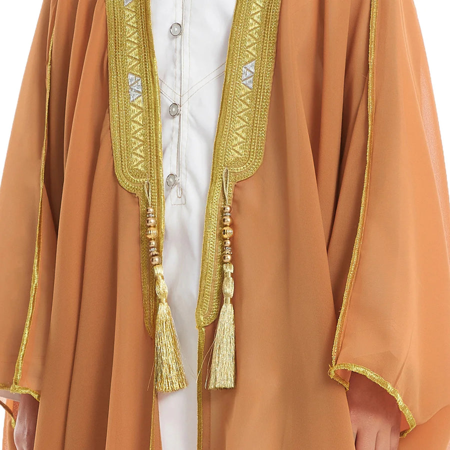 Boys' Eid Dishdasha & Open Abaya – Children's Modest Islamic Robe for Ramadan & Prayer