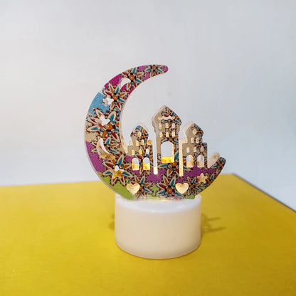 1Pc Home Eid Al Adha Al-Fitr Islam Middle East Muslim Party Decoration Candle Light 2026 Eid Mubarak Decor Ramadan Decoration