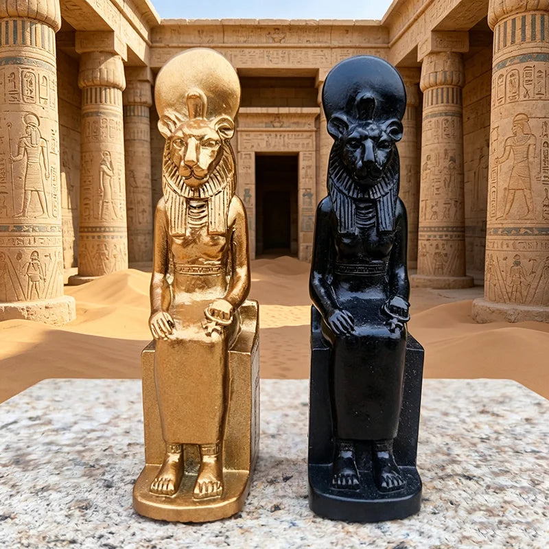 Ra Sun God Resin Statue – Pharaoh, Pyramid & Sphinx Egyptian Ornament