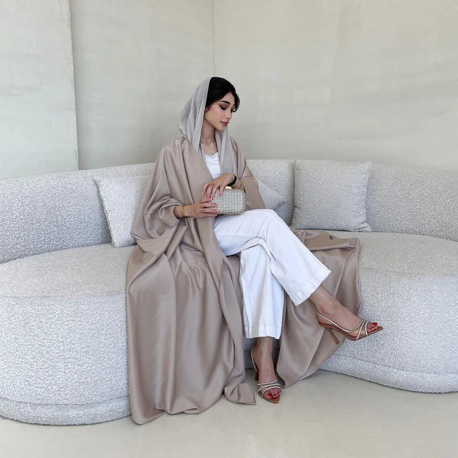 Zahraa Satin – The Solid Batwing Abaya for the Muslim Woman in America