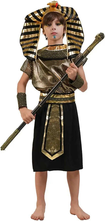 Children's Egyptian Pharaoh Costume – Traditional Cosplay & Carnival Dress for Boys