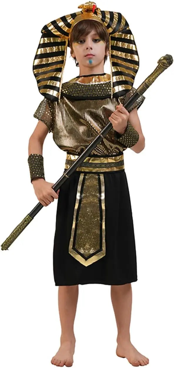 Children's Egyptian Pharaoh Costume – Traditional Cosplay & Carnival Dress for Boys