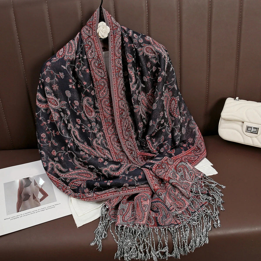 The Pashmina Veil – Long Cashmere Hijab Shawl for the Muslim Woman