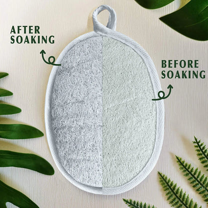 1PC Natural Loofah Body Shower Scrubber Bath Exfoliating Sponge Soft Shower Brushes With Hook Towel Sponge Merchandises Scrubber