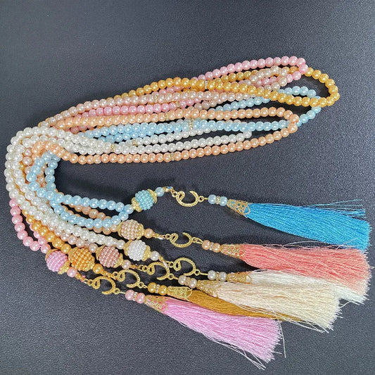 The Glass Pearl Tasbih – A Prayer of Light and Grace