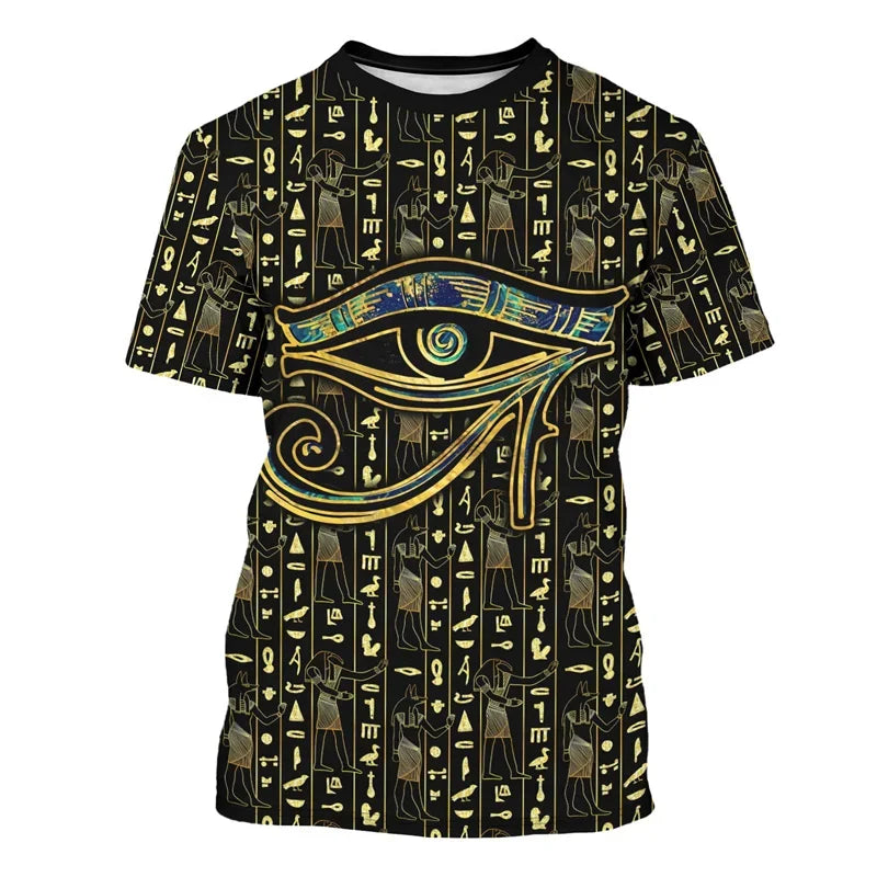 3D Pharaoh Graphic T-Shirt – Summer Egyptian Print, Unisex Casual Street Tee