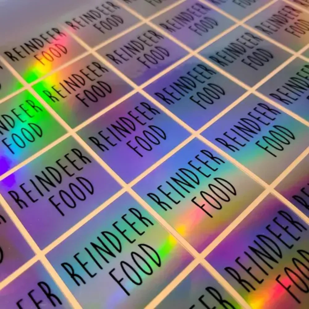 45-50pcs Custom Personalized Stickers - 4 Unique Materials (White PVC, Clear, Holographic, Kraft) - Design Your Own!