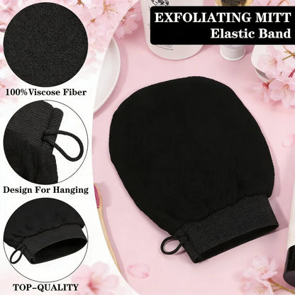 Double Sided Gentle Body Peeling Glove Soft Hammam Exfoliator Mitt  Gentle Skin Exfoliating Glove 1Pc Double Sided Hammam Bath