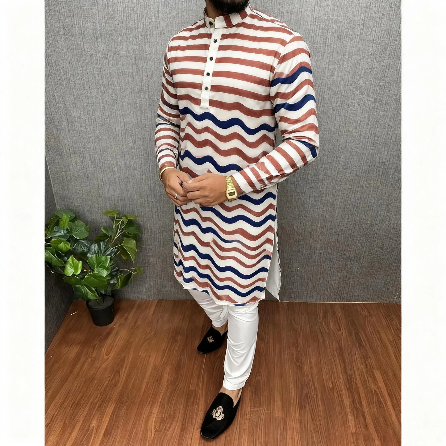 Longline White Shirts Muslim Men Prayers Clothes Luxury African Style Bronzing Vestido Arabe Para Hombre Tenue Marocaine Homme