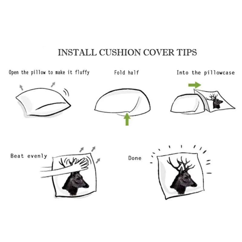4Pcs Islamic Crescent Moon Pillow Covers 45x45cm Double-sided Printed Lantern Rose Cushion Cases Ramadan Decor Throw Pillows No