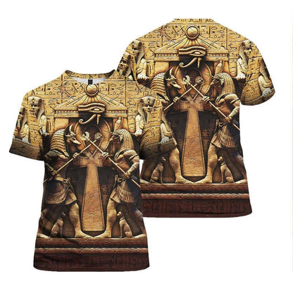 Anubis 3D T-Shirt – Men's Ancient Egyptian Pharaoh Print, Summer Casual Tee