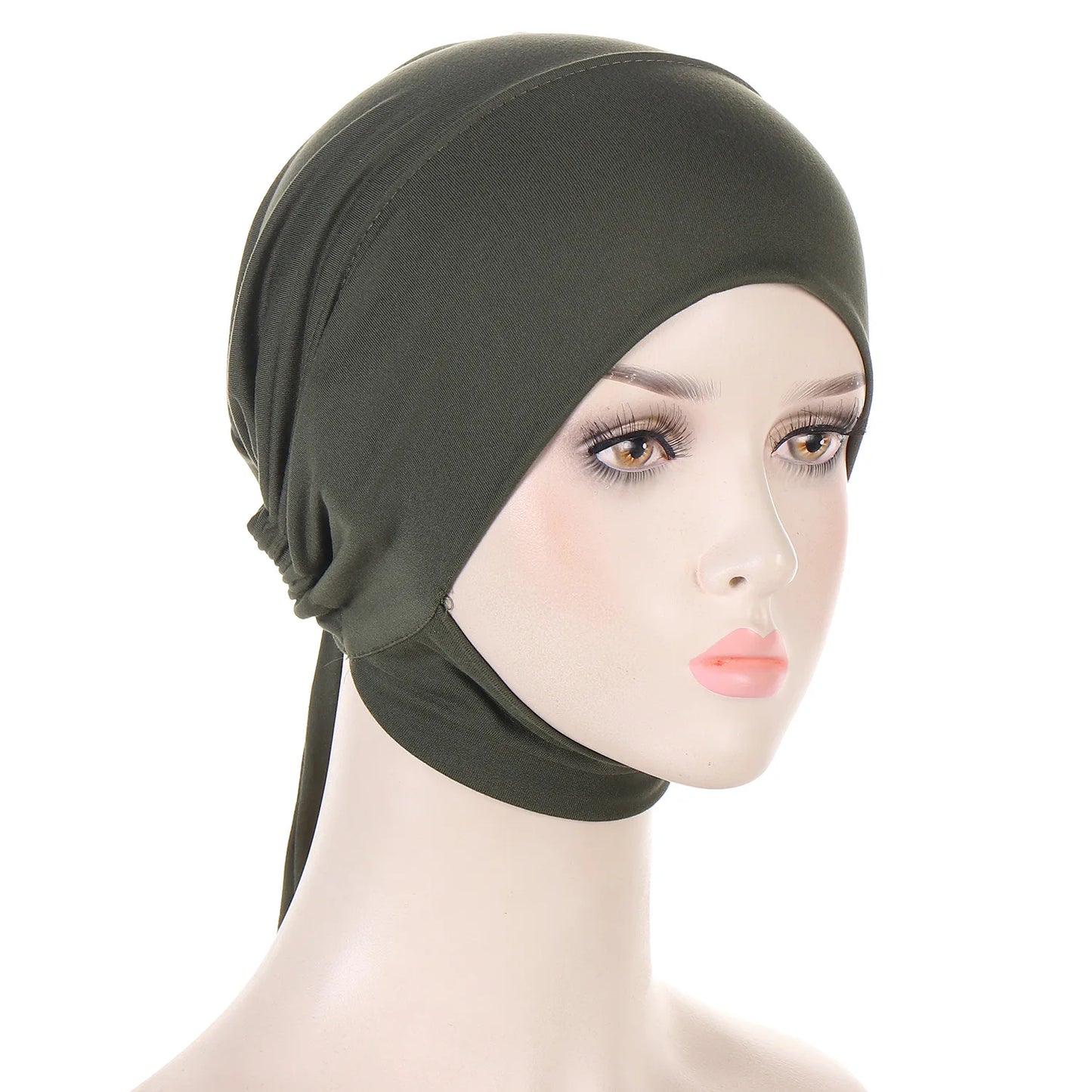 Inner Cap Hijab For Women Solid Underscarf Hijab Undercap Scarf Turban Hat Islamic Muslim Hijabs Ready To Wear Headcover