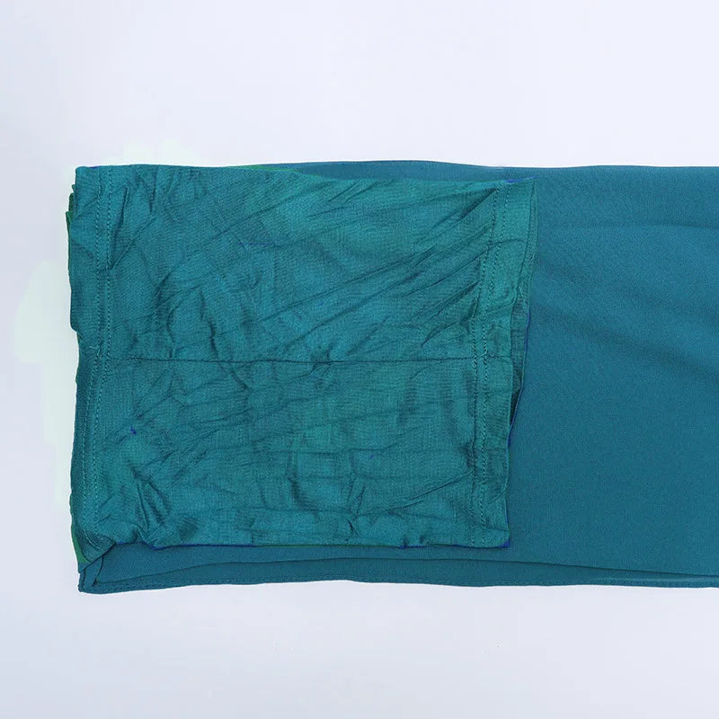 Elegant Pearl Chiffon Satin Cotton Women's Scarf Tube Hijab Muslim Headscarf Middle Eastern Long Shawl