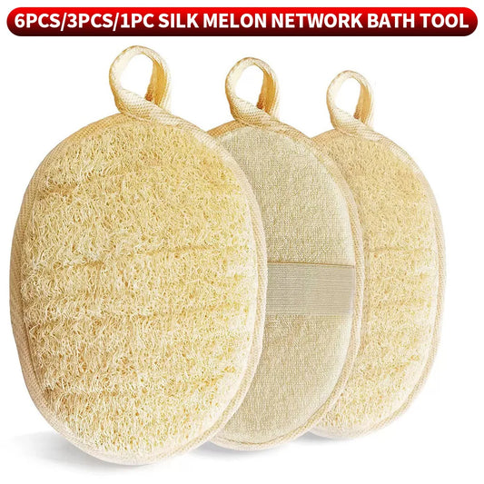 The Loofah Towel – Natural Bath Sponge Set (1/3/6 Pieces)