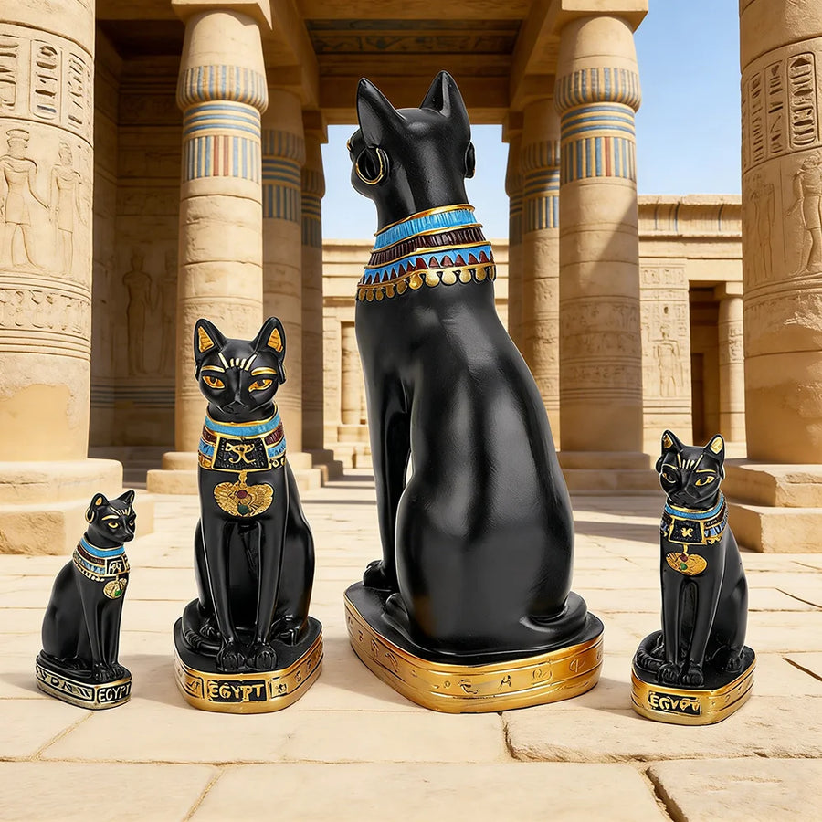 Bastet Resin Ornament – Handcrafted Egyptian Cat Guardian, Museum-Style Decor