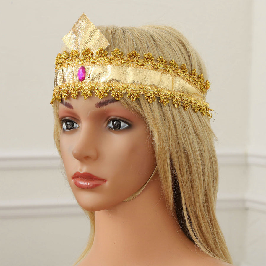 Pharaoh & Cleopatra Luxury Cosplay Set – Gold Trim Egyptian King & Goddess Costume