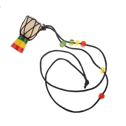 F92E Mini Djembe Percussion African Hand Drum Pendant Drummer Present for Learning Drume Beginner Starter Tool