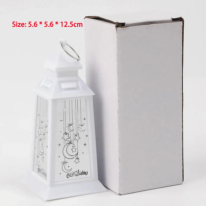 Starry Moon Candle Wind Lamp Ramadan Decoration for Home Led Lantern Ornament Eid Mubarak Party Islamic Muslim Decors Supplies