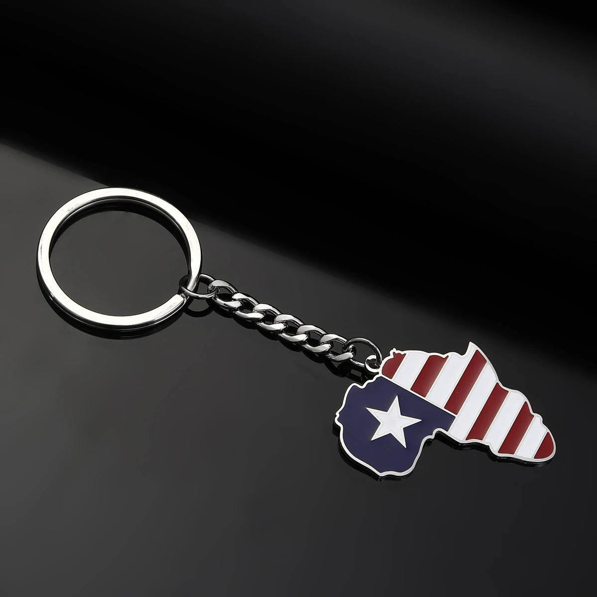 Africa Map Keychain – Stainless Steel Hip-Hop Jewelry, Morocco to South Africa