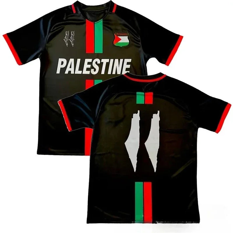 2025 new 3D printed Palestinian football jersey, T-shirt for men and women, quick-drying and breathable sports shirt.