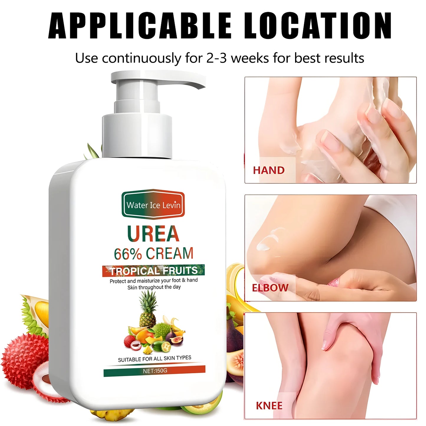 Urea Foot & Hand Cream with Tropical Fruits - Intensive Moisturizing - All-Day Protection - For All Skin Types