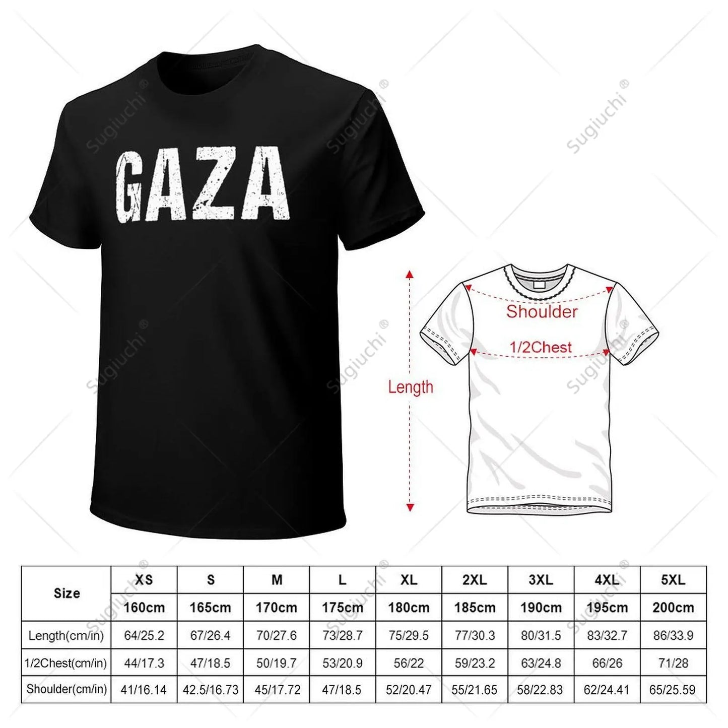 Unisex Men Vintage Gaza Palestine City Tshirt Tees T Shirts Women Boys 100% Cotton T-Shirt