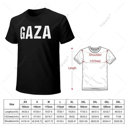 Unisex Men Vintage Gaza Palestine City Tshirt Tees T Shirts Women Boys 100% Cotton T-Shirt