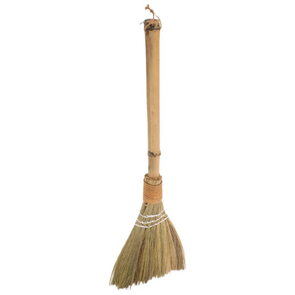 Vietnamese Grass Broom Traditional Straw Sweeper Long Bamboo Handle Household Dust Removal Broom Indoor Outdoor Cleaning Brush