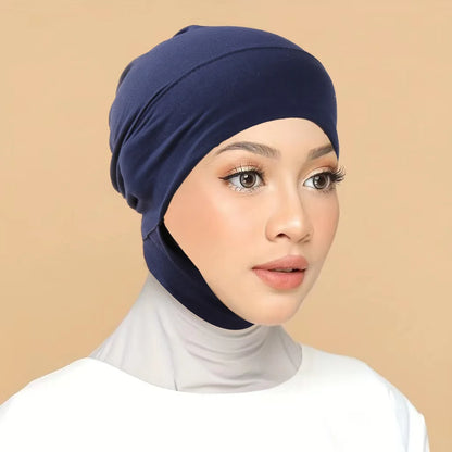 Inner Cap Hijab For Women Solid Underscarf Hijab Undercap Scarf Turban Hat Islamic Muslim Hijabs Ready To Wear Headcover