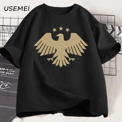 Men's T-Shirt Eagle of Syria Graphic T Shirts Casual Cotton Short Sleeve Syrian T Shirt Man Woman Streetwear Loose Tees