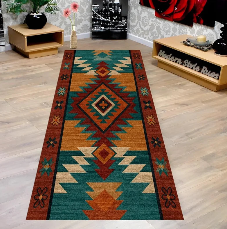 The Hallway Nomad – Bohemian Geometric Runner Rug