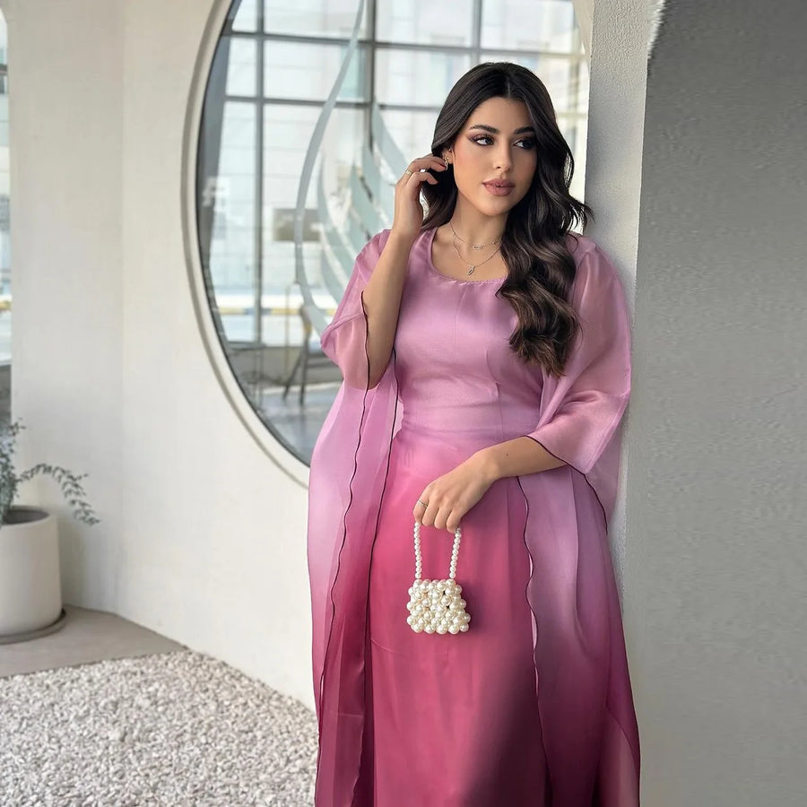The Batwing Party Kaftan – O-Neck Abaya for the Muslim Woman in America