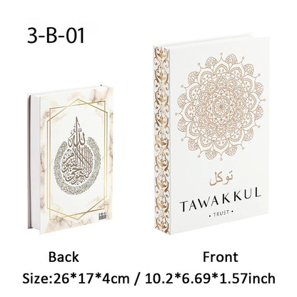 Kaaba Mosque Arch Moroccan Islamic Decorative Books Storage Box Fake Book Coffee Table Living Room Interior Home Decor Quran