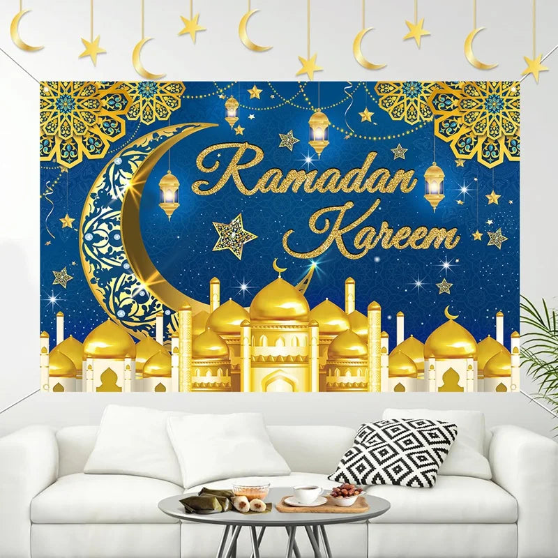 2026 Eid & Ramadan Backdrop Ramadan Kareem Eid Mubarak Party Photography Background Islamic Muslim Party Supplies Eid Al-fitr