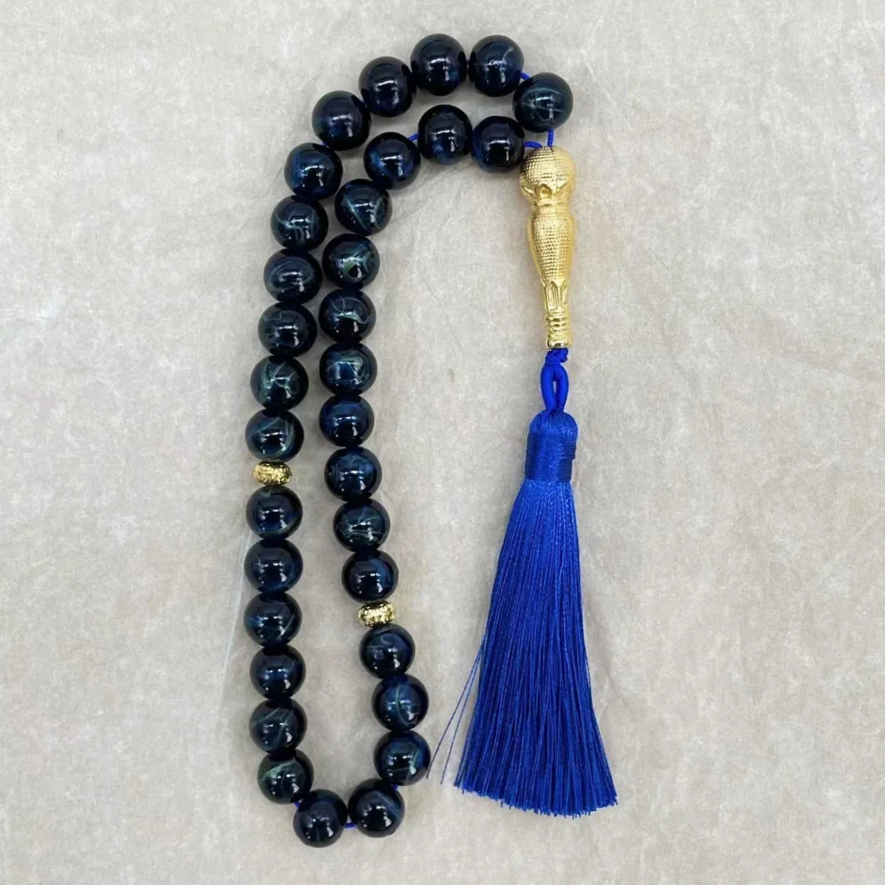 Handmade 10mm 33 Beads Glass Jewelry Bracelet Ramadan Muslim Rosary Tasbih Islamic Arab Prayer Beads Charm Bracelets Festival