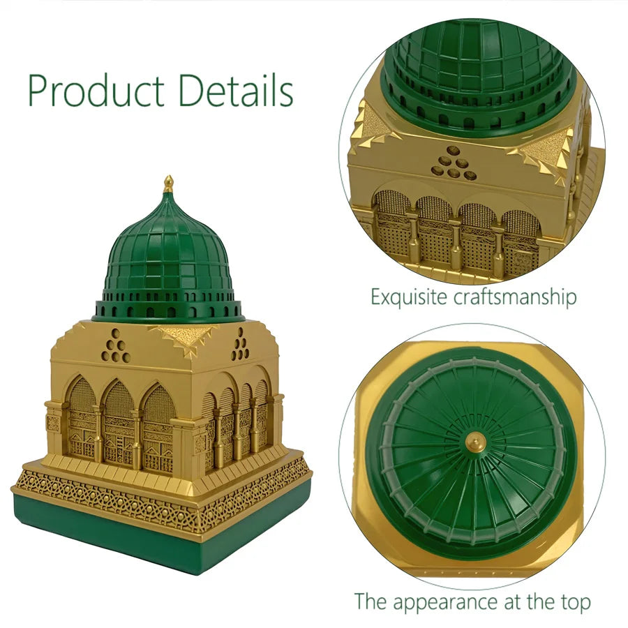 The Green & Gold Mosque – Islamic Architectural Replica Decor