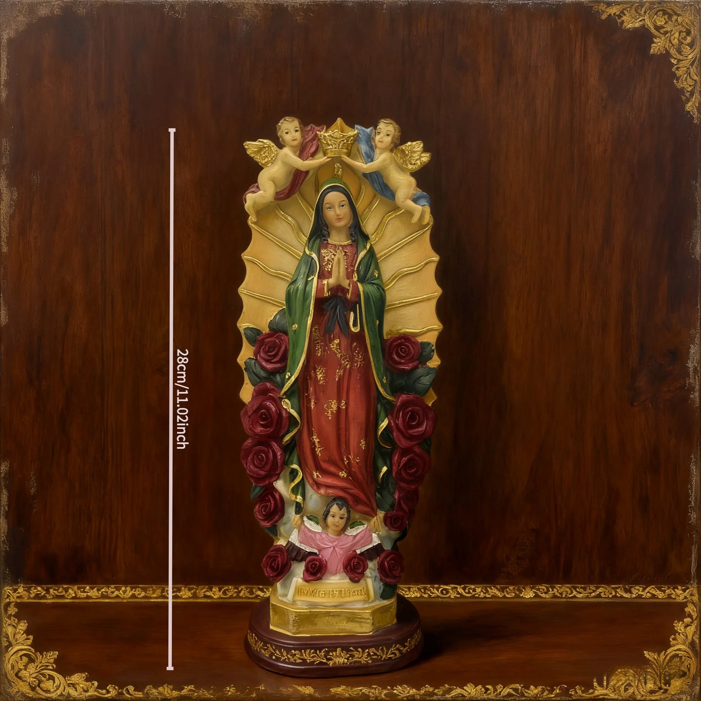Statue of the Birth of Jesus by the Virgin Mary，the Size Is28cm/11.02in，Collectible Small Statue Ornaments，Ramadan Gifts