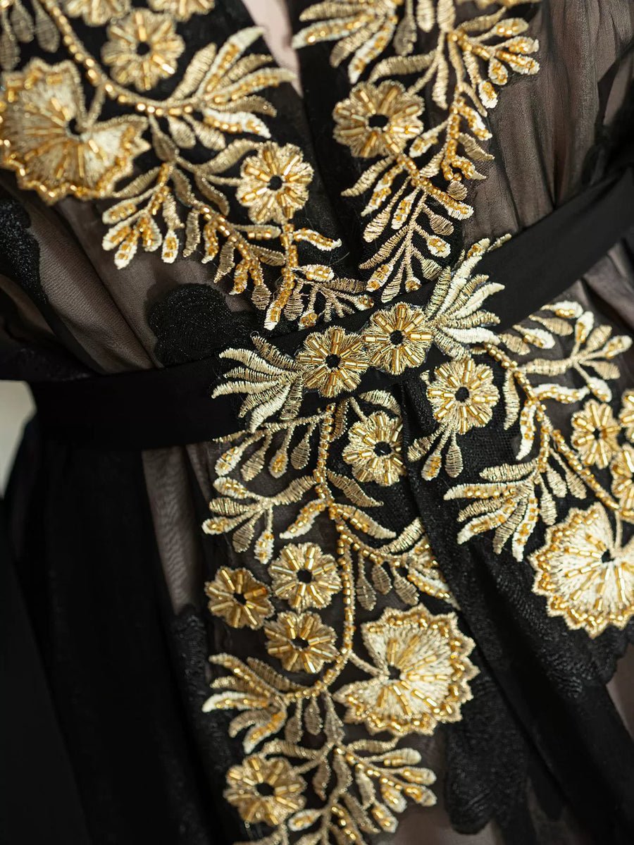 Black & Gold – The 2-Piece Belted Ramadan Set for the Muslim Woman in America