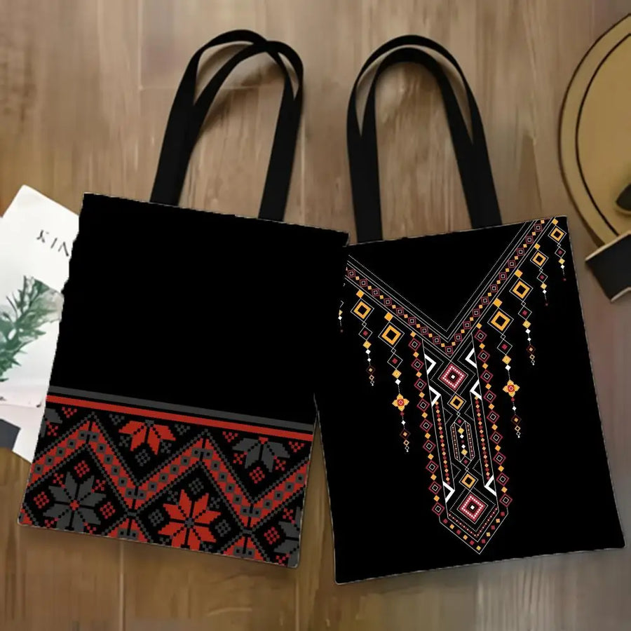Ethnic Bloom – Classic Floral Lightweight Canvas Tote