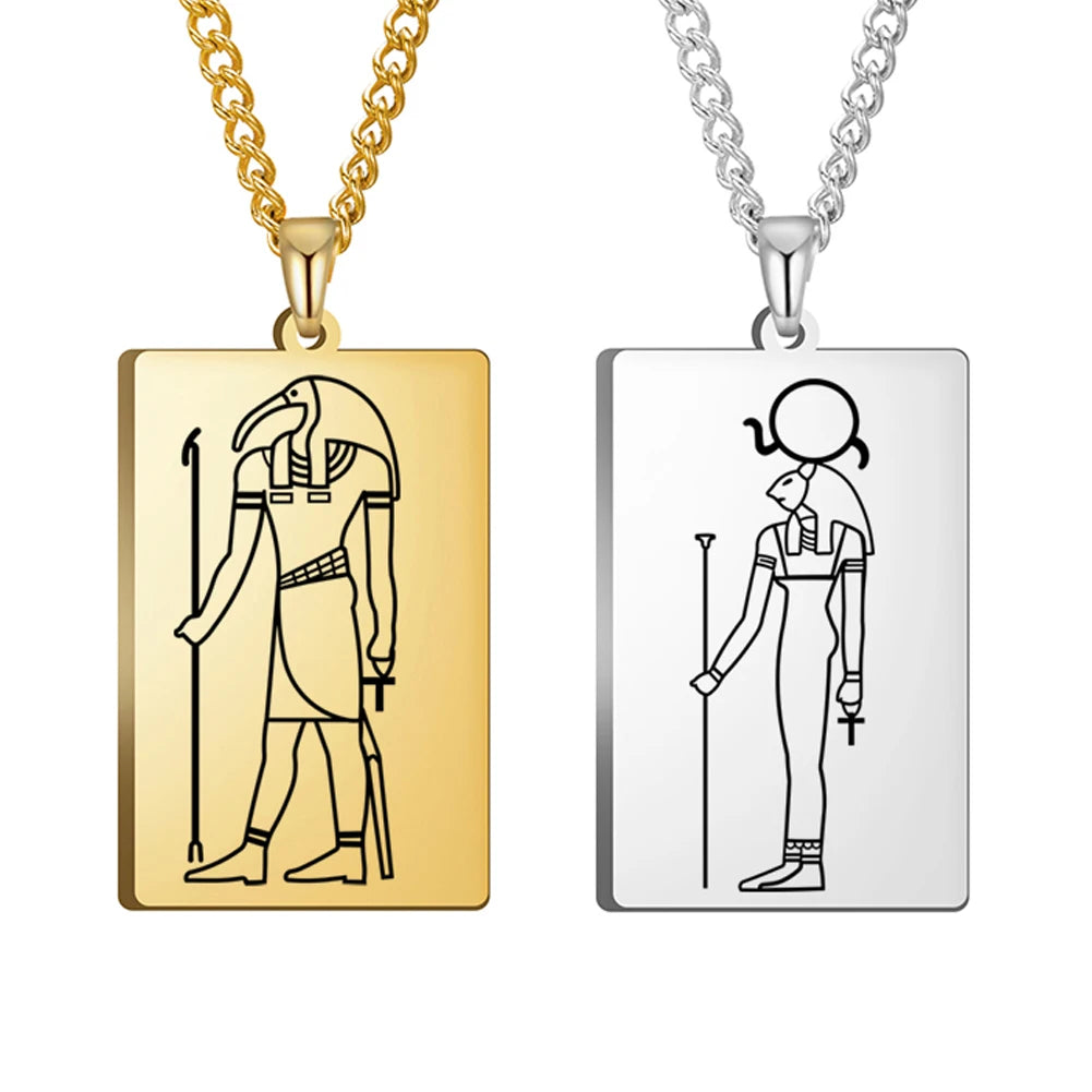 Ancient Egyptian Heritage Pendant – Stainless Steel Necklace of the Pharaohs