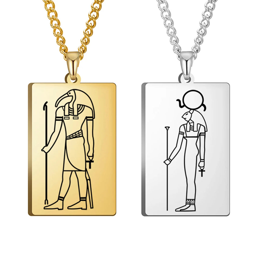 Ancient Egyptian Heritage Pendant – Stainless Steel Necklace of the Pharaohs