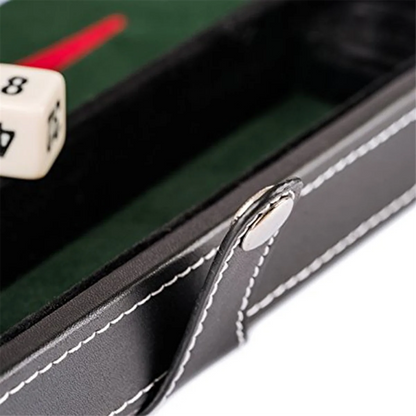 Classic Board Game with Leather Case Folding Board,Gift Package,Portable Travel Strategy Backgammon Game Set for Adults HYP