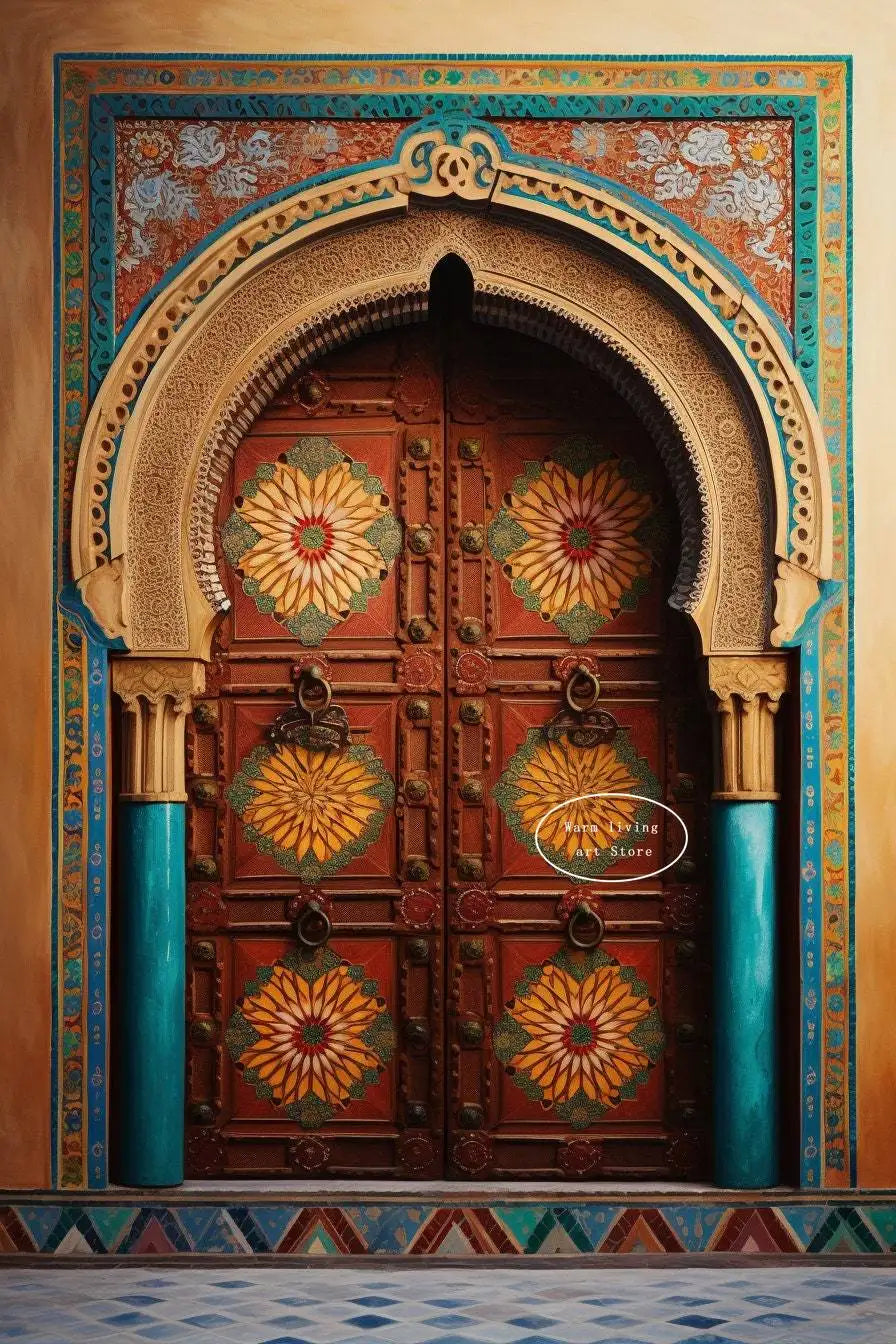 The Moroccan Door – Arabic Architecture Canvas Wall Art