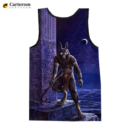 Egyptian God Pharaoh Tank Top – Men's Sleeveless Harajuku Oversized Streetwear